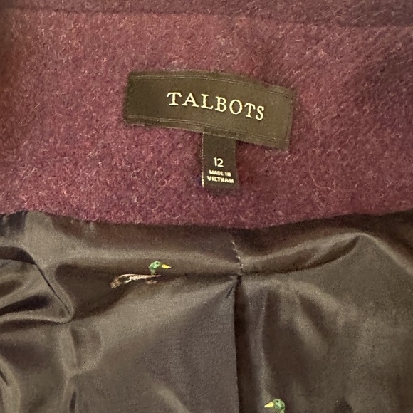Talbots Wool Blazer Size 12 Plum - Picture 14 of 16